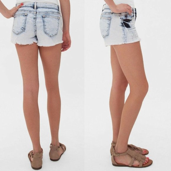 KanCan High Rise Distressed Jean Shorts HW7856 - Picture 7 of 8